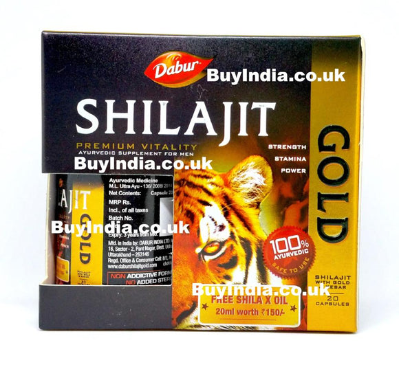 Dabur Shilajit Gold Capsules & Shila X Oil Special Pack