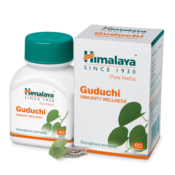 Himalaya Herbal Pure Herb Guduchi (Giloy, Tinospora Cordifolia) Tablets - Immunity